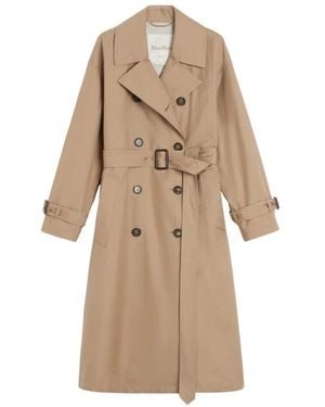 Max Mara Lange Gabardine Trenchcoat - Naturel