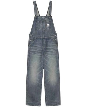 Carhartt Jumpsuits & Playsuits ,Blauw ,Katoen Bib Overall Straight - Grijs