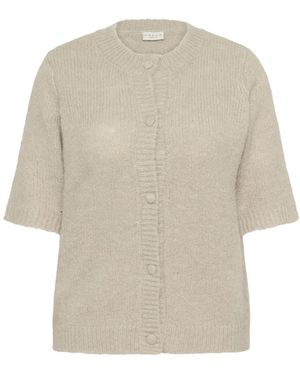 Kaffe Truien & Vesten ,Grijs ,Polyester Karosie Cardigan - Naturel