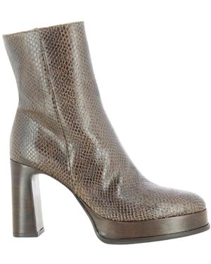 Zinda Schoenen ,Bruin ,2463 Heeled Boots - Grijs