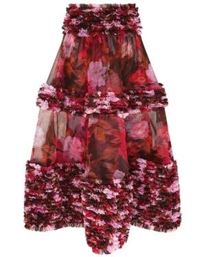 Zimmermann Midi Skirts - Red