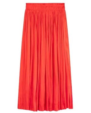 Suncoo Rokken ,Rood ,Satijn Geplooide Satijnen Rok Met Elastische Tailleband