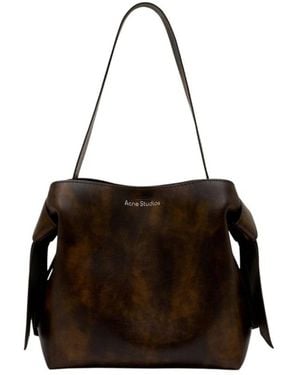 Acne Studios Tassen ,Bruin ,Leer Musubi Shopper Bag - Zwart