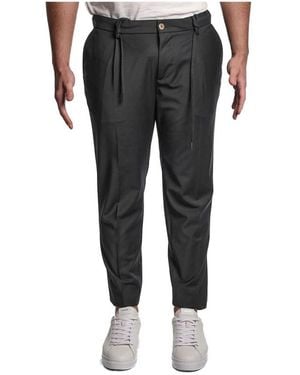 Entre Amis P25Jap5/2486 Slim-Fit Hose - Schwarz