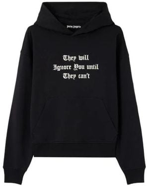 Palm Angels Hoodies & Sweatvesten ,Zwart ,Statement Regular Hoodie