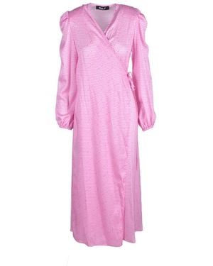 Giulia N Couture Wrap Dresses - Pink