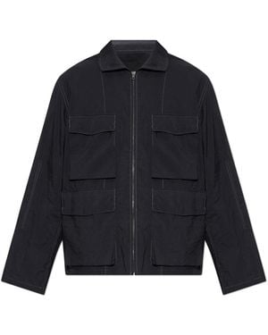 Lemaire Jassen ,Blauw ,Katoen 3D Pocket Jacket