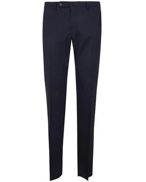 Incotex Wolbroek Met Platte Voorkant - Blauw