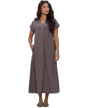 Simplee Short Sleeve Dress - Braun
