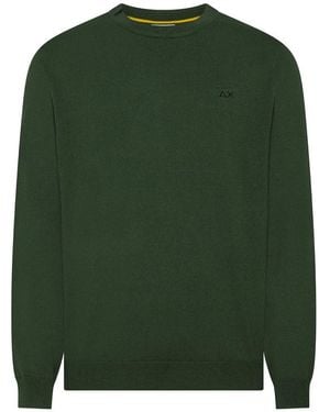 Sun 68 Round-Neck Knitwear - Verde