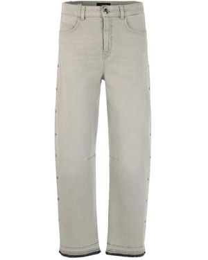 Marc Cain Ruma Jeans Met Stud Details - Grijs