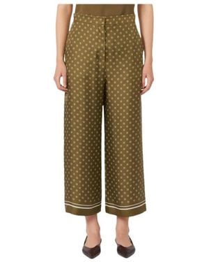 Max Mara Cropped Trousers - Verde