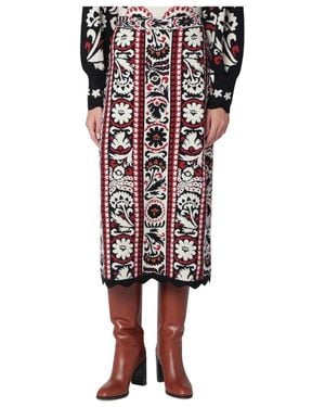 FARM Rio Midi Skirts - Red