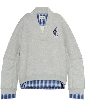 Munthe Hoodies & Sweatvesten ,Grijs ,Katoen Nash Sweatshirt
