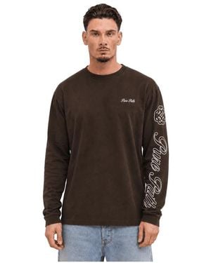 Pure Path Long Sleeve Tops - Marrone