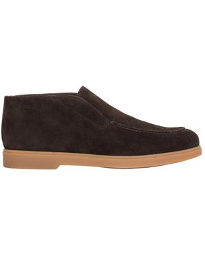 ESTRO Schoenen ,Bruin ,Katoen Hoge Instap Moccasins - Zwart