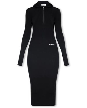 Jil Sander Hoodiekleid - Schwarz