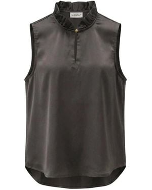 iN FRONT Mouwloze Tops - Zwart