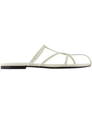 Jil Sander Pointed Toe Flat Sandal - Weiß