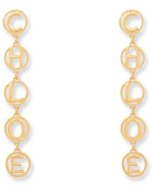 Chloé Script Oorbellen - Metallic