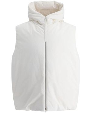 Jil Sander Weiße Daunenweste Jacke Für Männer