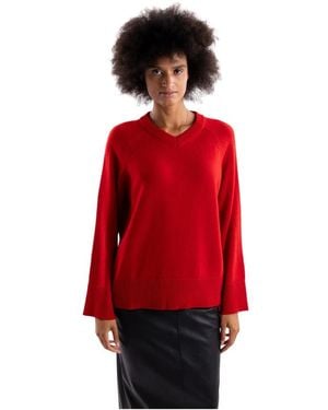 Marella V-Neck Knitwear - Rosso