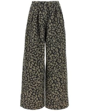 Alanui Seattle Jungle Wide Leg Denim Pants - Grijs