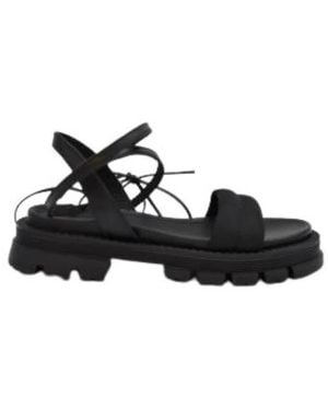 Janet & Janet Flat Sandals - Black