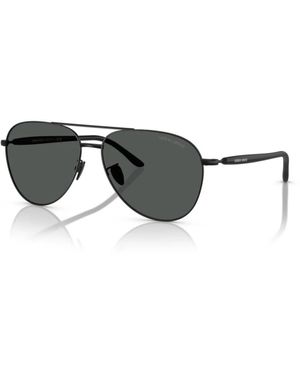 Giorgio Armani Elegante Pilotenbrille Mit Metallakzenten - Schwarz
