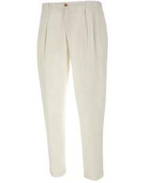 BRIGLIA Slim-Fit Trousers - Natural