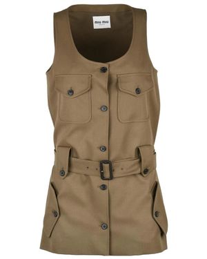 Miu Miu Short Dresses - Green
