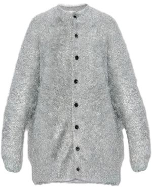 Comme des Garçons Truien & Vesten ,Grijs ,Cardigan Met Decoratieve Afwerking