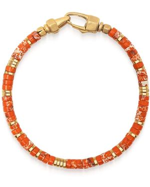Nialaya Jasper Heishi Armband - Rot