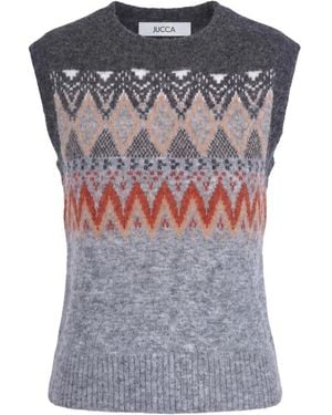 Jucca Round-Neck Knitwear - Gris