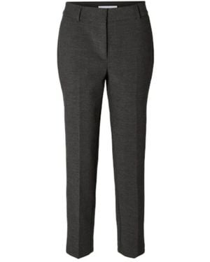 SELECTED Slim-Fit Pants - Gray