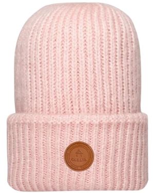 Cabaïa Elegante Wintermuts Met Logo Applicatie - Roze
