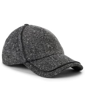 Iceberg Baseballkappe Aus Bouclé Und Leder - Grau