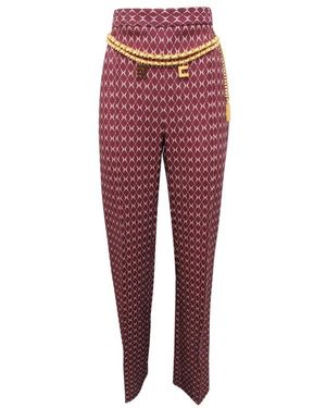 Elisabetta Franchi Wide Trousers - Red