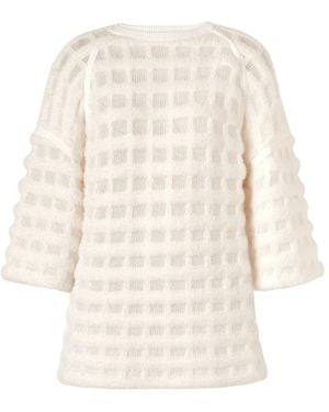 Genny Round-Neck Knitwear - Bianco