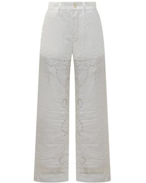 Marine Serre Wide Trousers - Grey