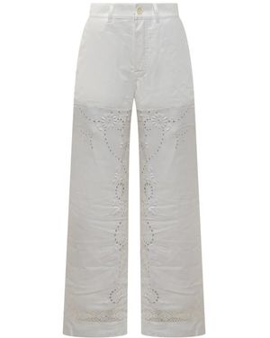 Marine Serre Wide Pants - Gray