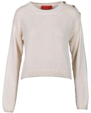 Wild Cashmere Round-Neck Knitwear - Natural