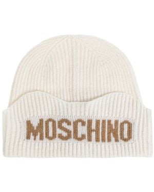 Moschino Logo Beanie - Natur