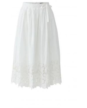 Ouí Eyelet Midi Rok - Wit