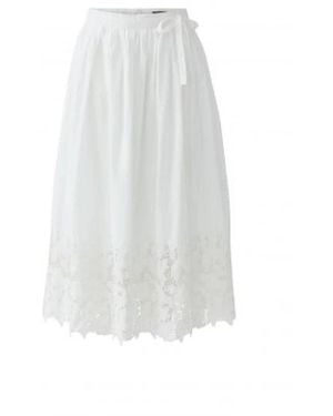 Ouí Eyelet Midi Rok - Wit