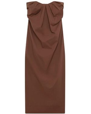 Alpha Studio Langes, Trägerloses Kleid - Braun