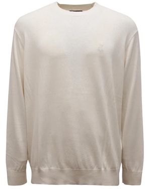 Armani Cotton Blend Rundhals-Pullover - Grau