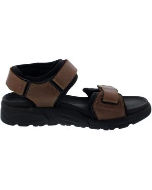 Mephisto Anthrazit Sandale Textil/Leder - Braun