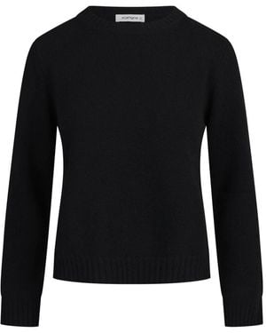 Kangra Rundhals-Strickpullover - Schwarz