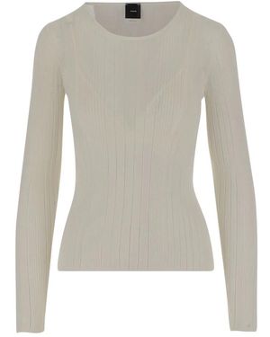 Pinko Round-Neck Knitwear - Gris